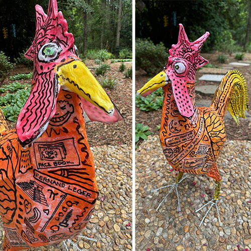 Yummy Mud Puddle Rooster Lamp FL4397 - Christopher Park Gallery